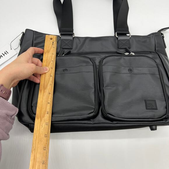 IHKWIP Cargo Catchall Tote with Two Crossbody Straps Metallic Black - Picture 6 of 13